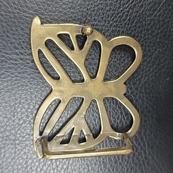 Vintage brass metal butterfly belt buckle - Picture 4 of 4